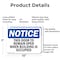 Signmission This Door To Remain Open When Building Is Occupied, 10 in W x Rectangle, Aluminum OS-2PACK-NS-A-710-L-18603 - alternate 6